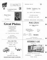 Lakeland Realty, Carlisle -Andrews, Inc. Insurance, Great Plains, Rudy's Electric, Runestone Sand & Gravel, Osterberg's Cafe, Douglas County 1981